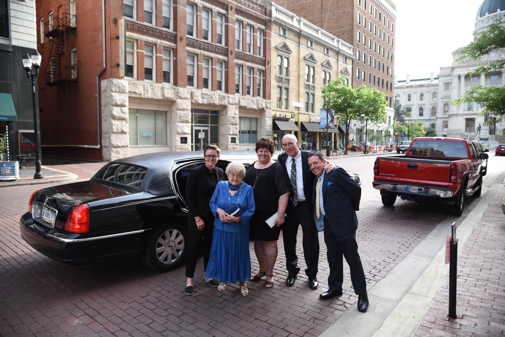 Eva Kor with her son Alex, Mika Brown, Ted Green.