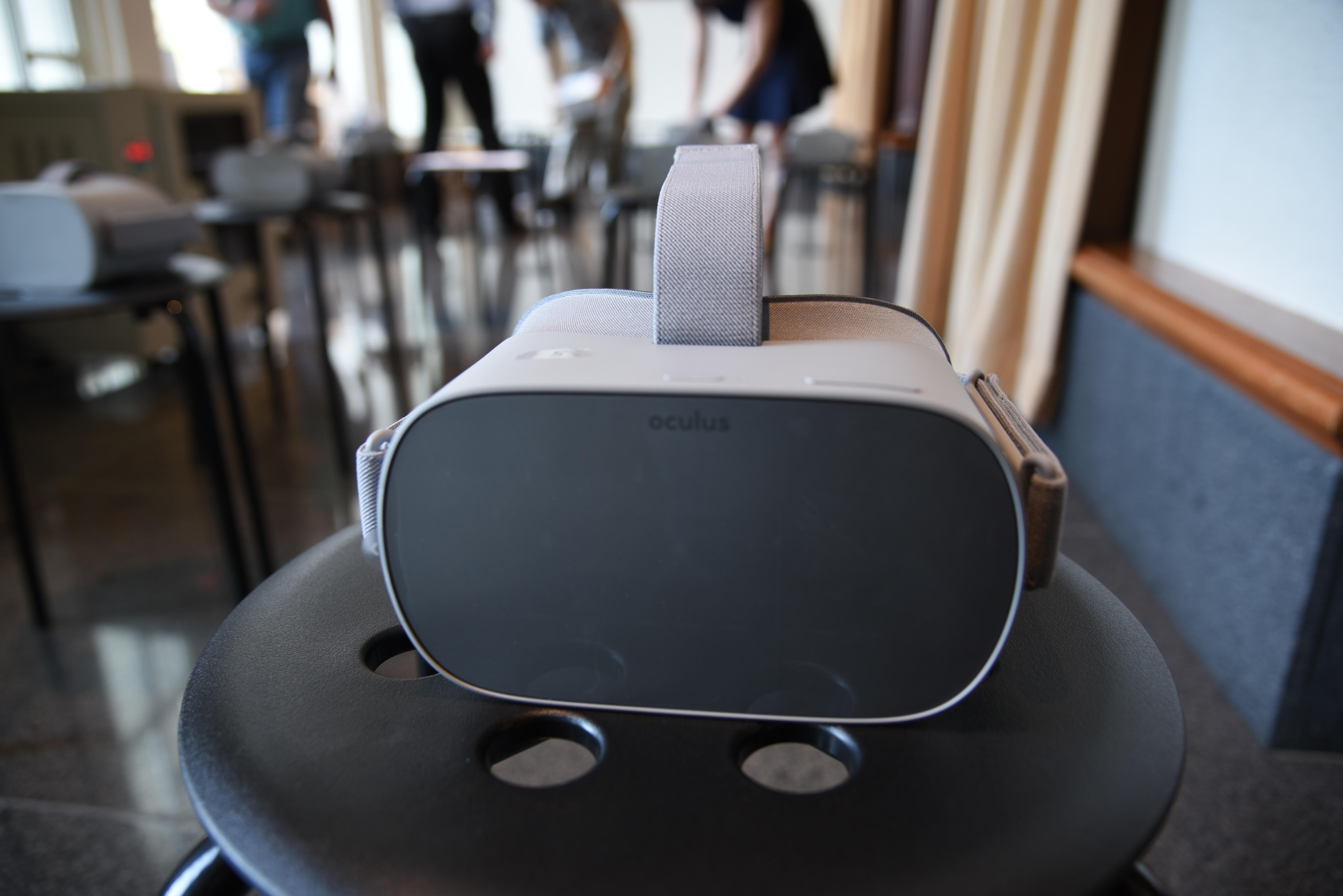 Oculus Go headset that stores the Eva Virtual Reality Tour.
