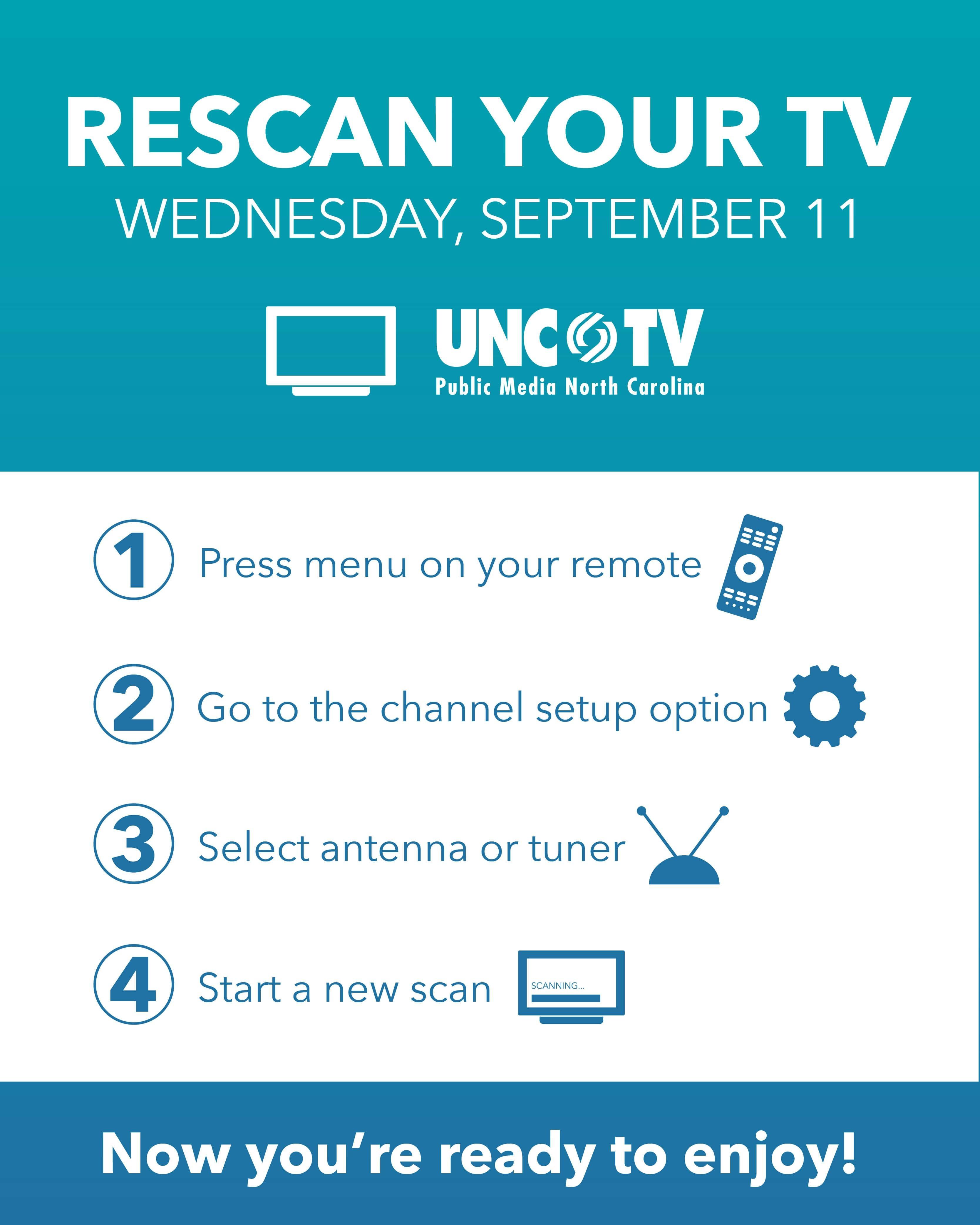 television set rescan instructions