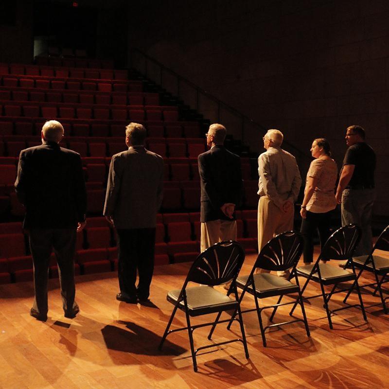 Picture of Telling KC cast on stage taken from behind