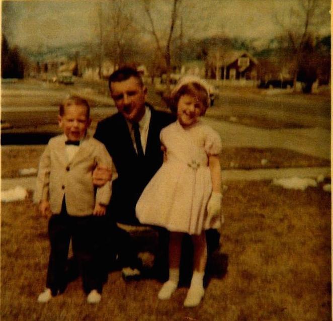 Image of Doug Burford as a child with his father, who was killed in Vietnam