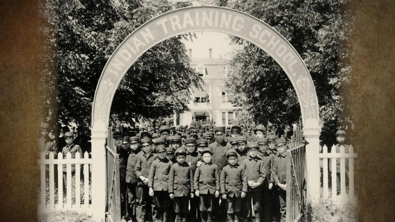 Native American boys at the Chemawa Indian School