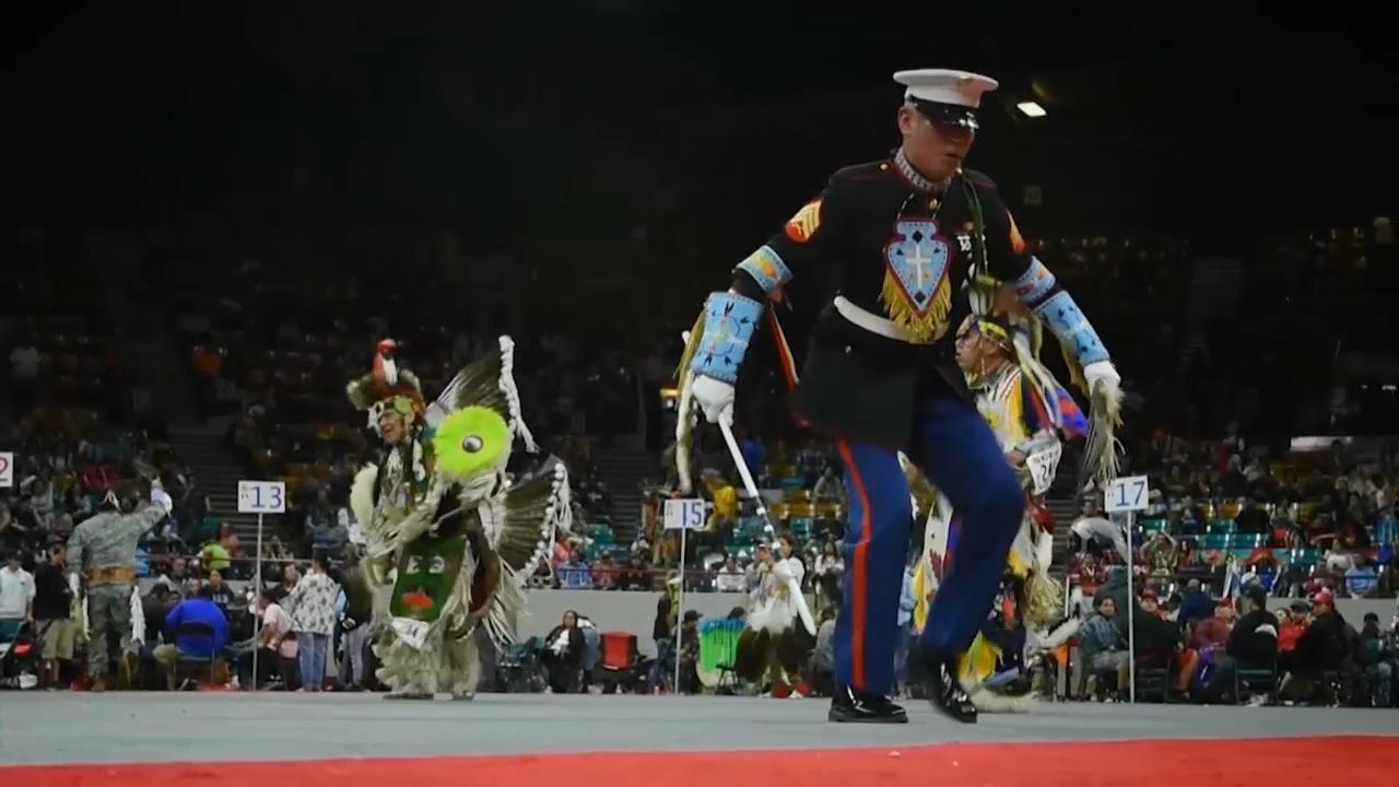 Marine dancing at Powwow