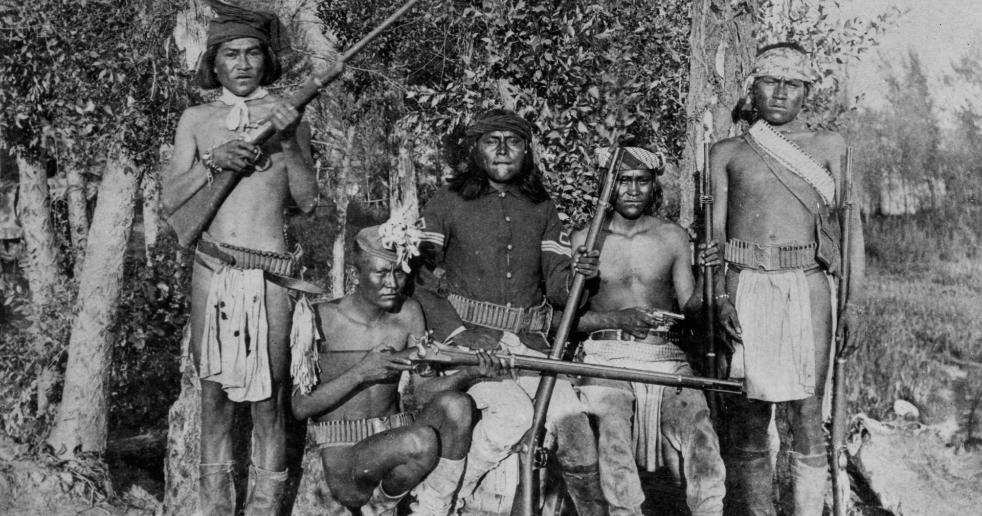 Apache Scouts at Fort Apache circa 1884.