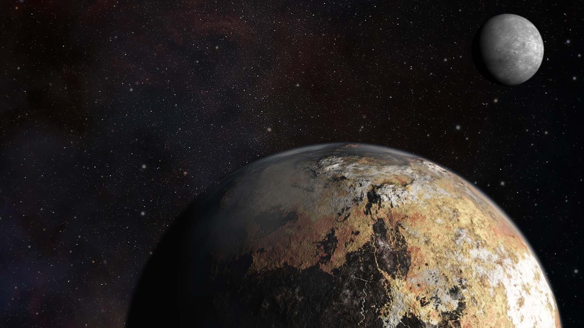Scene from Pluto and Beyond