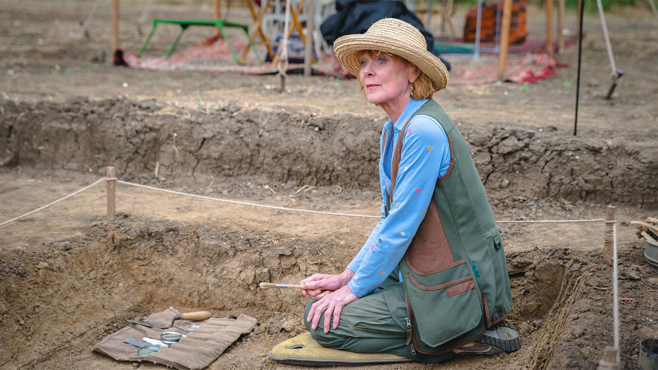 Judith investigates a dig site.