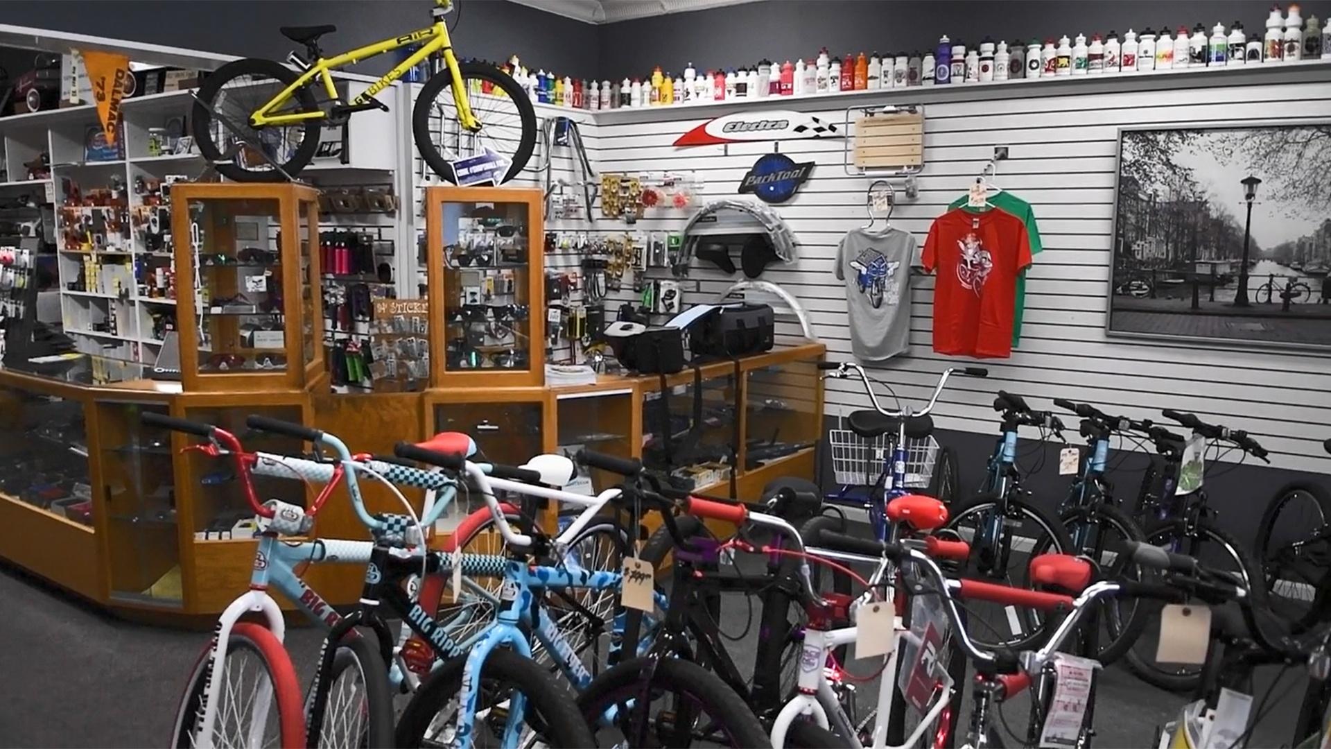 Bicycles and bicycle accessories.