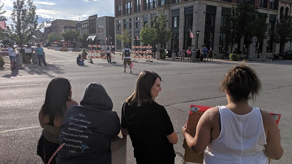 A Black Lives Matter protest in downtown Bay City.