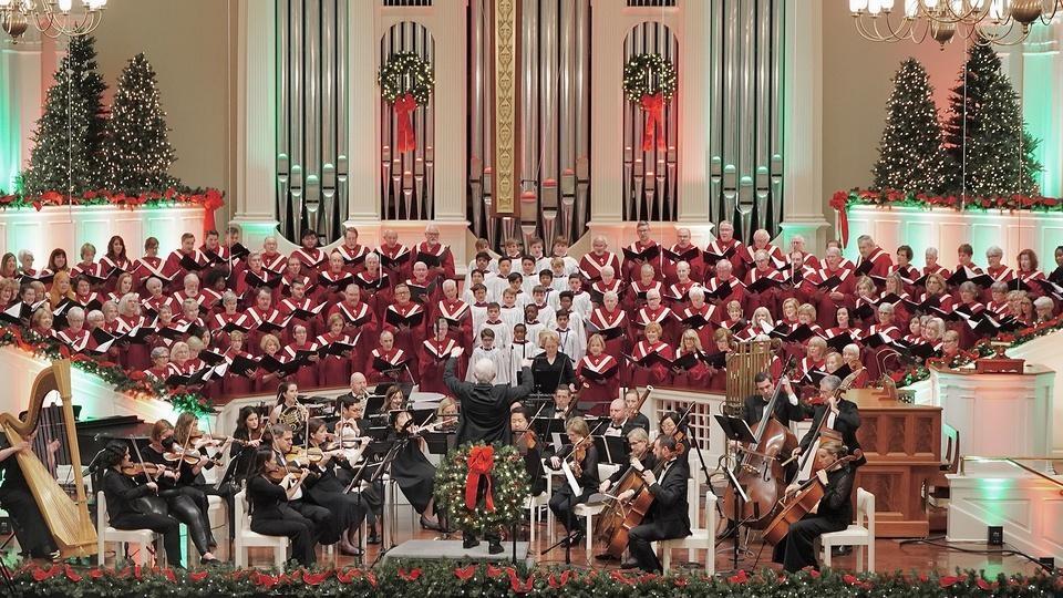 Sir John Rutter conducting the Preston Hollow Sanctuary Choir.