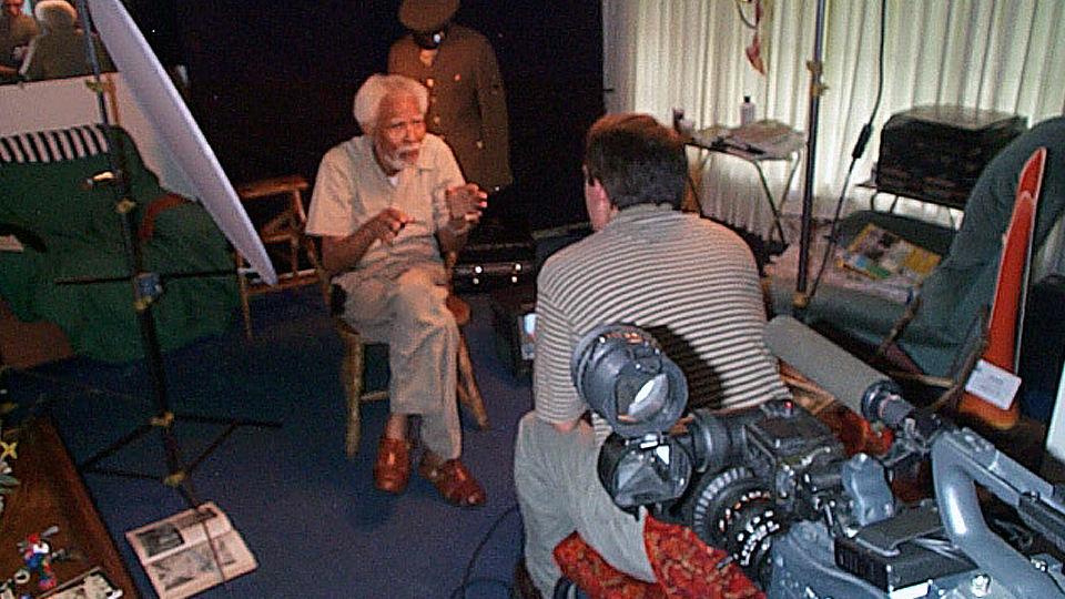 Director Bob Przybylski interviews Jessie Daily for Vanishing Voices of WWII.