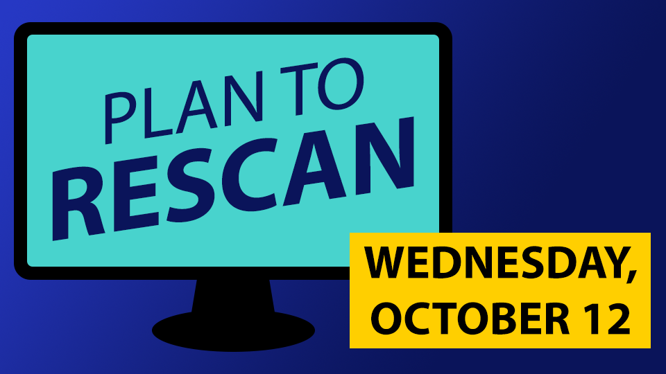 Plan to Rescan - Wednesday, October 12