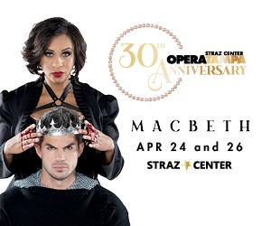 Two characters from the opera Macbeth | Showing at the Straz Center April 24 & 26