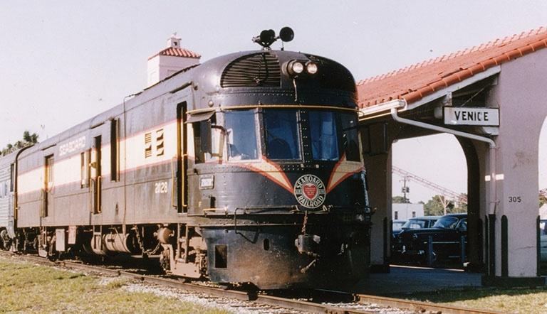 Train at the Venice station