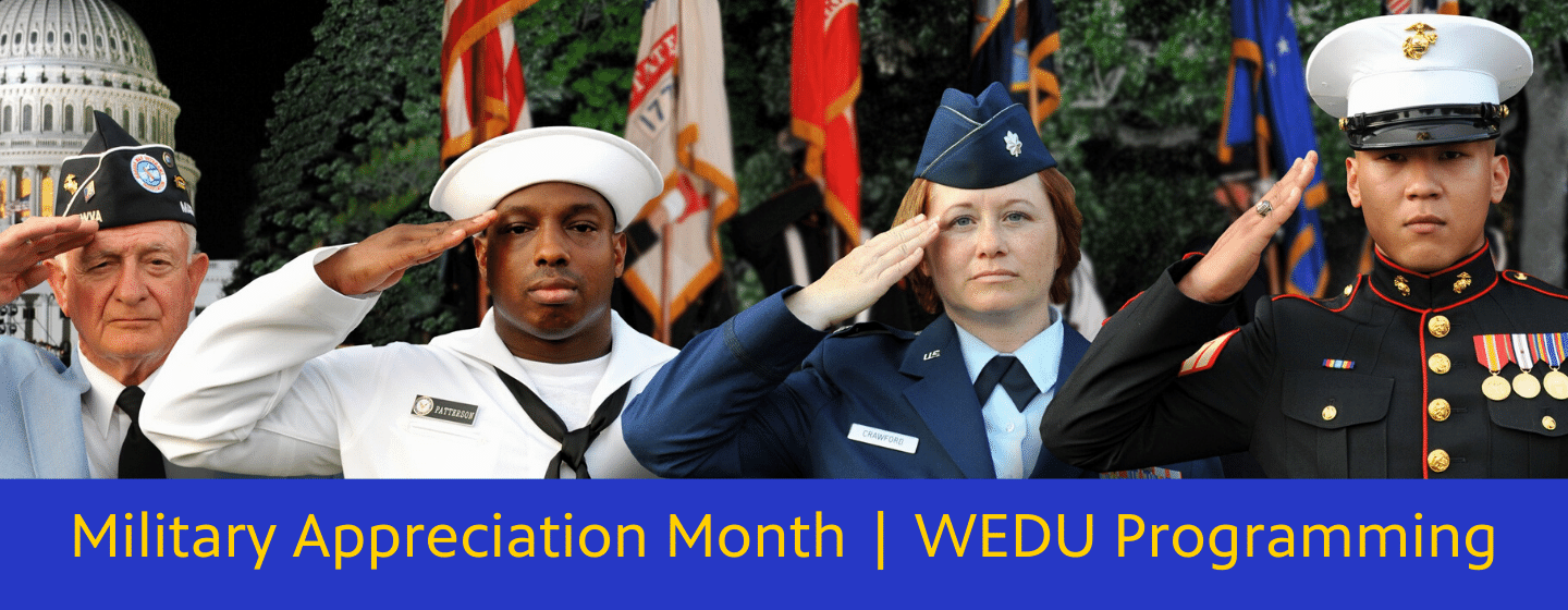 Veterans from each branch of the military...saluting