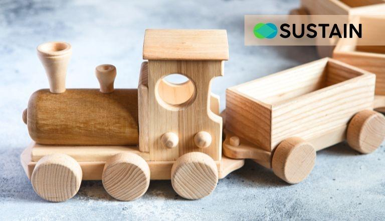 Wooden toy train