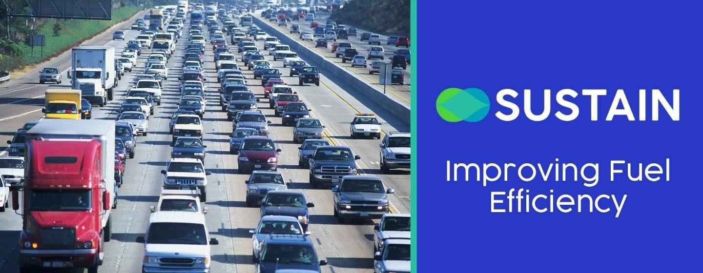 Cars on a busy highway