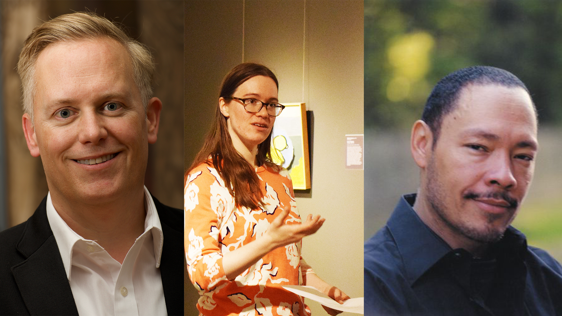 Meet the Judges for TeleBear's Holiday artwork contest: Dr. William B. Crow, Claire McRee, Floyd Cooper