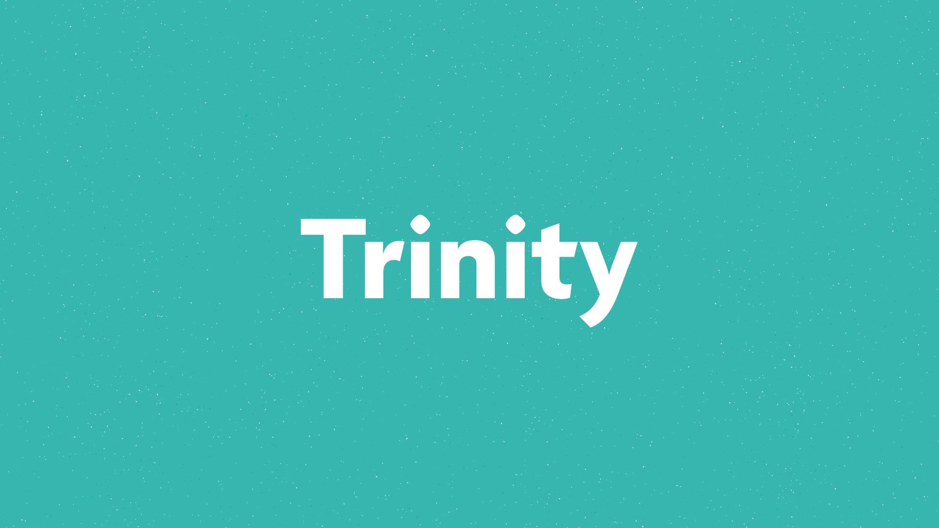 Trinity book submission card on a green background.