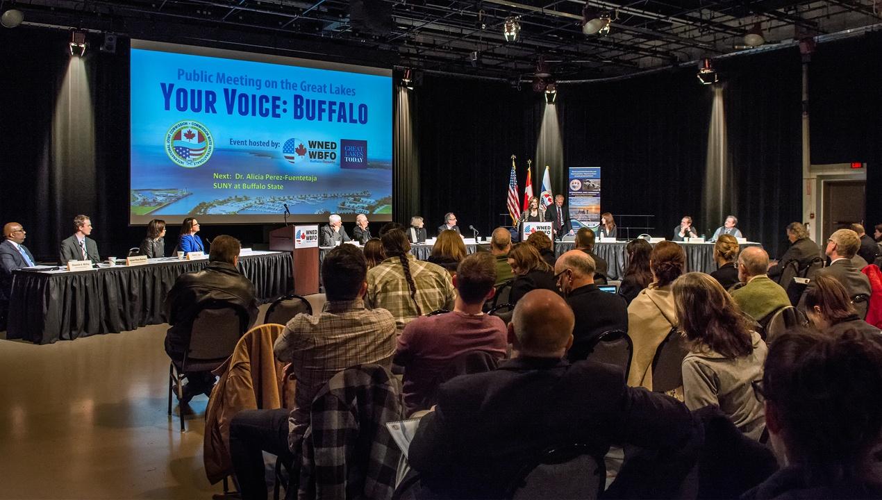 WBFO’s Great Lake Today hosted the IJC for two days of public meetings in WNED Studio One.