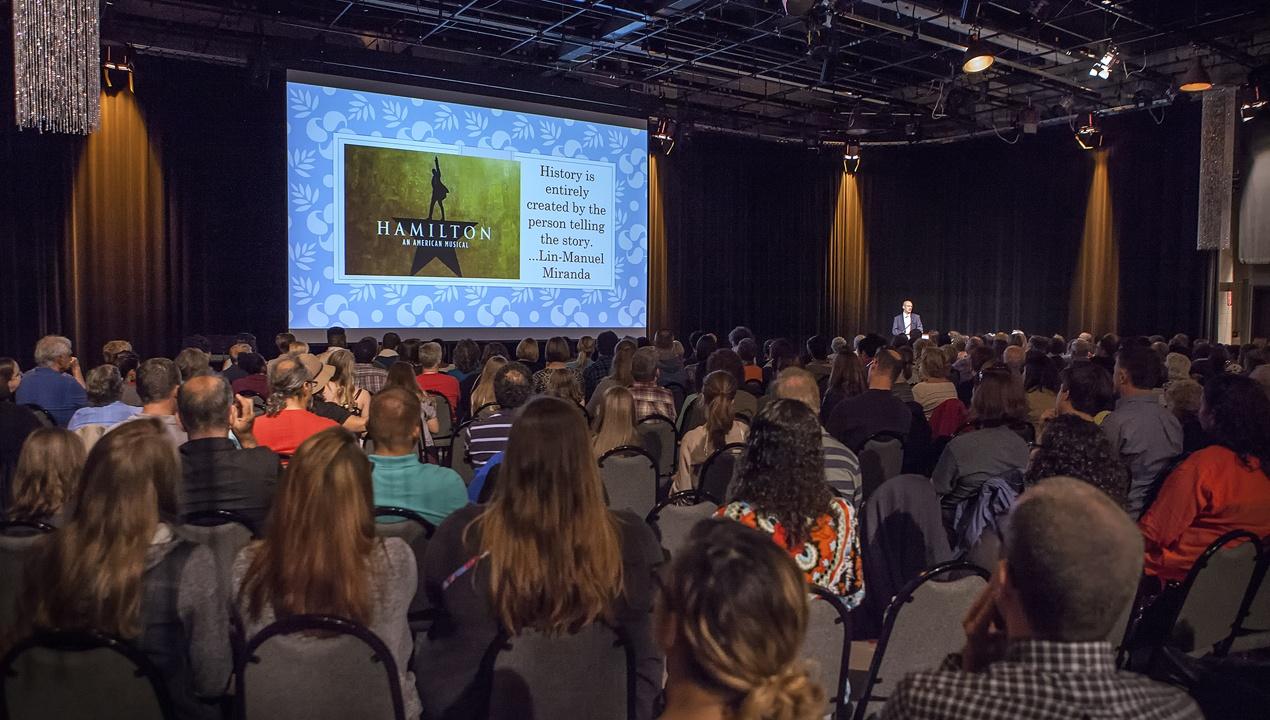 audience gathered in WNED PBS Studio for a screening