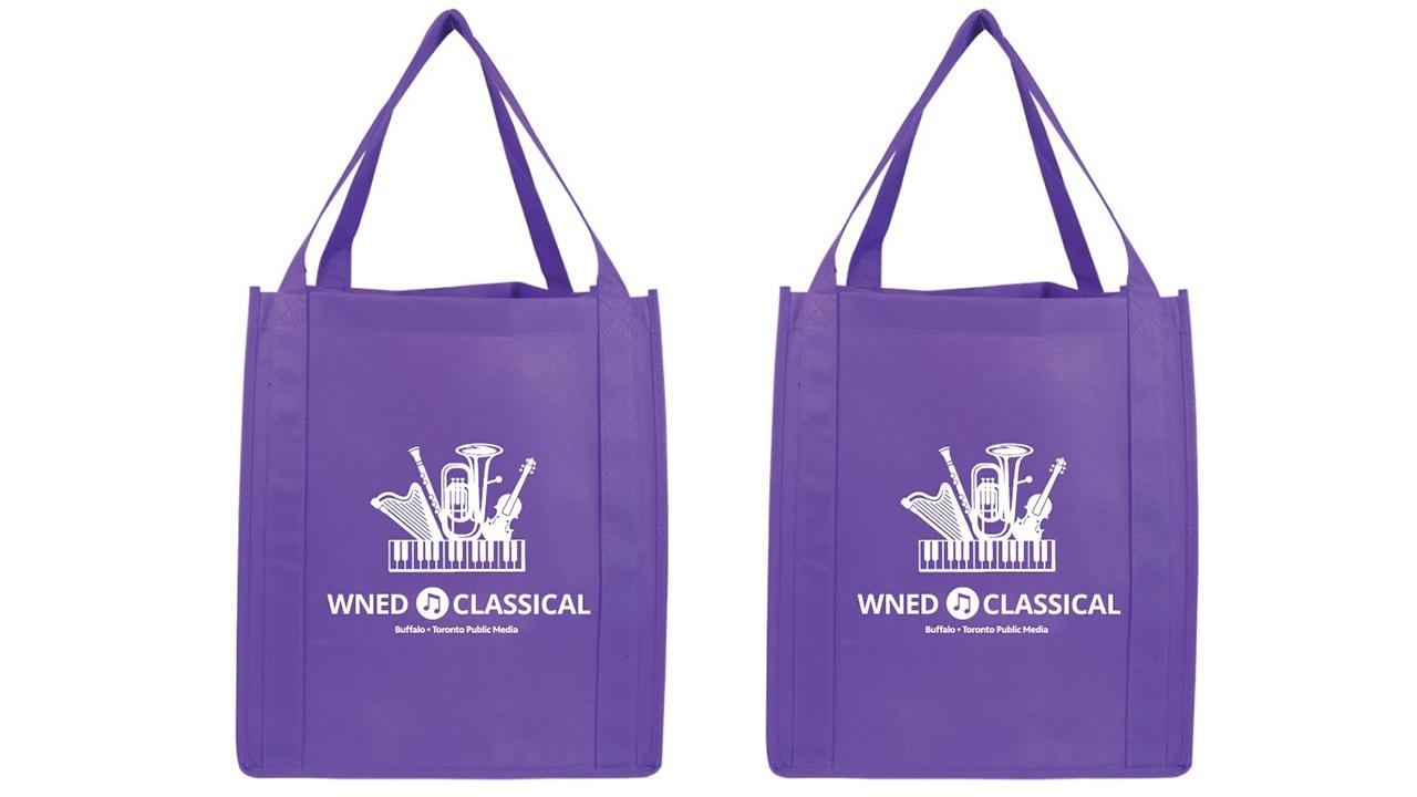 WNED Classical Reusable Grocery Bags - Set of 2