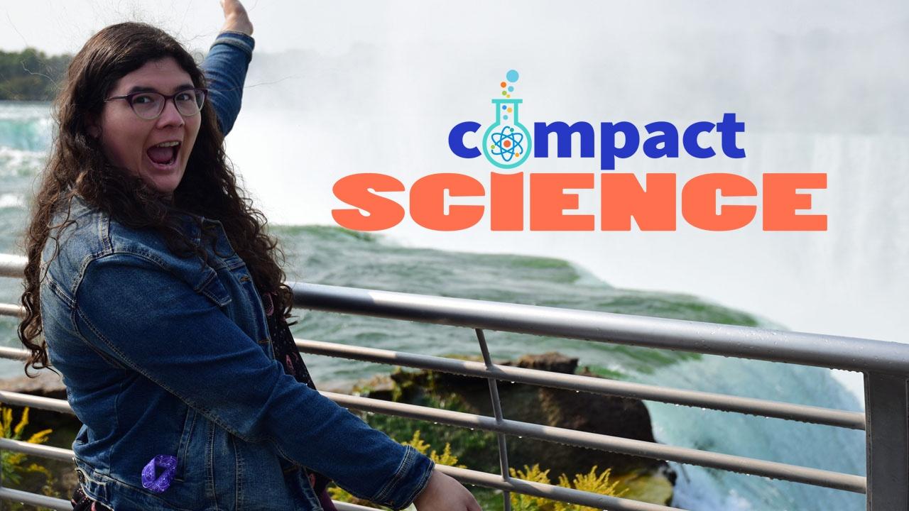 Compact Science host Sarajane Gomlak-Green at Niagara Falls