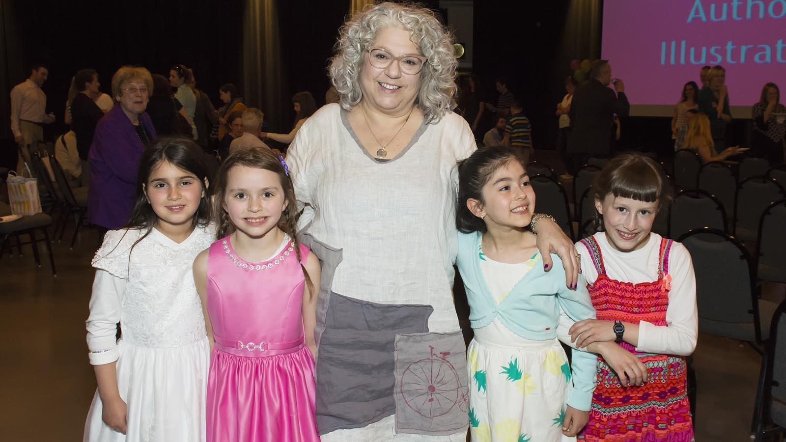 Winning authors with their teacher