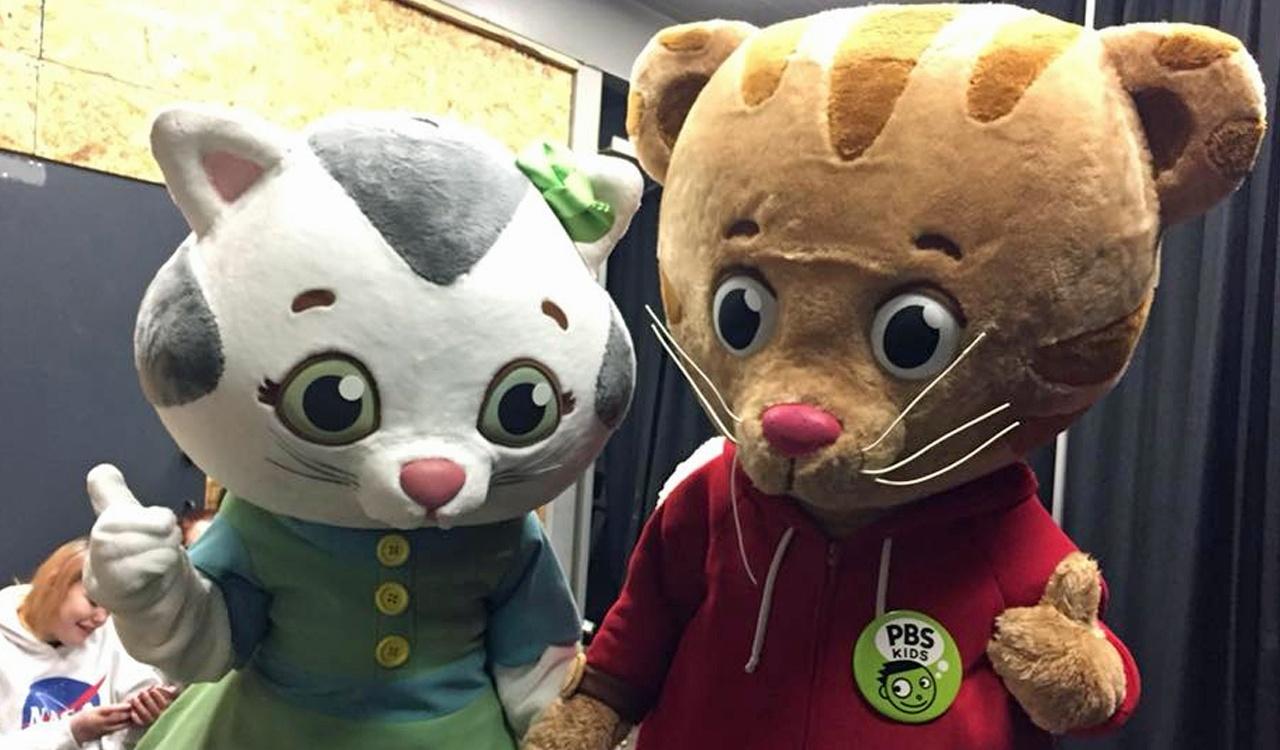 Katerina Kittycat and Daniel Tiger at WNED's Kid Fest