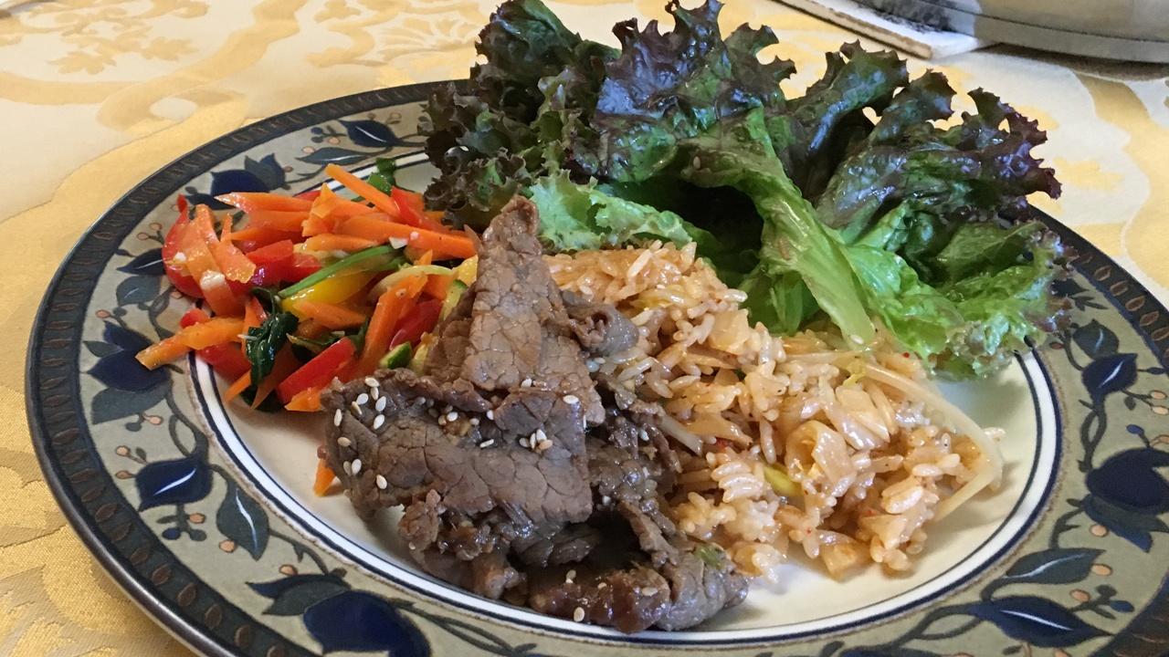 Korean Bulgogi with Kinchi Fried Rice