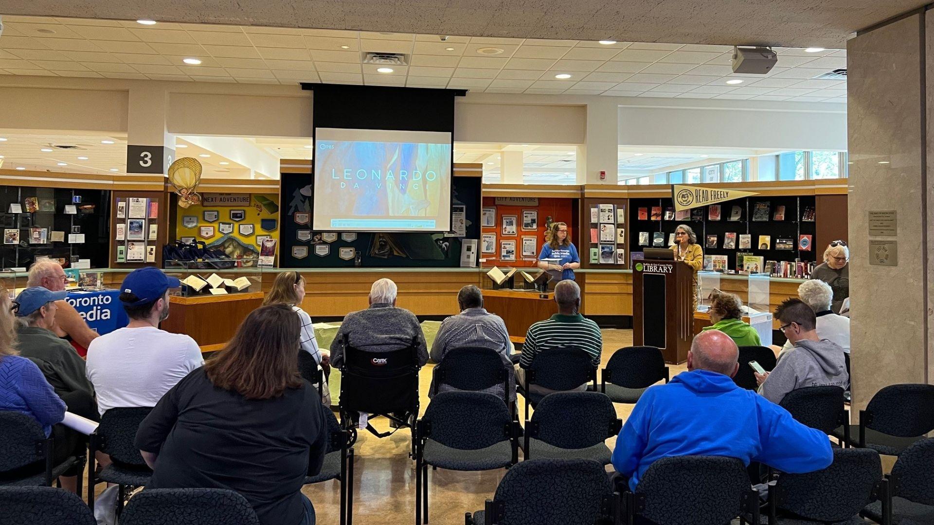 BTPM at the Buffalo Library for a screening of Leonardo da Vinci