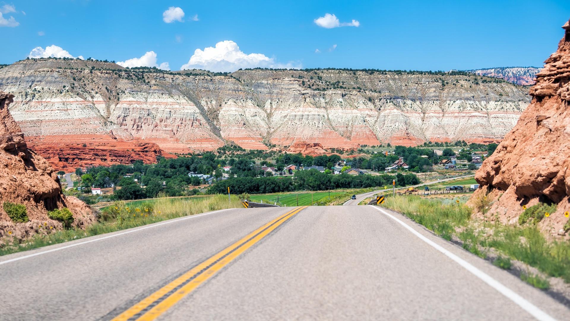 City of Escalante by highway 12 scenic road byway in Grand Staircase Escalante National Monument, Utah