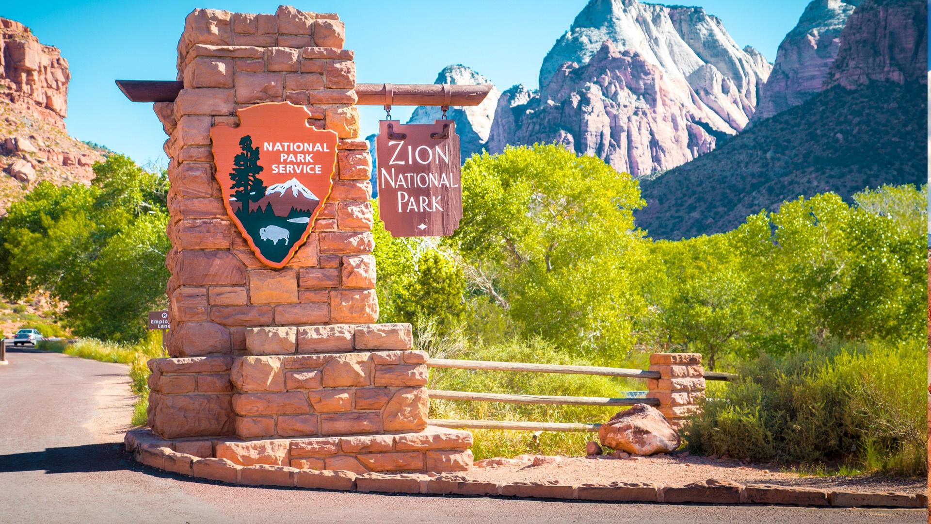 entrance to Zion National Park