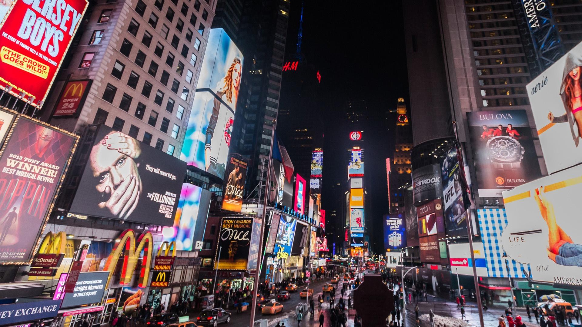 Times Square New York City at night