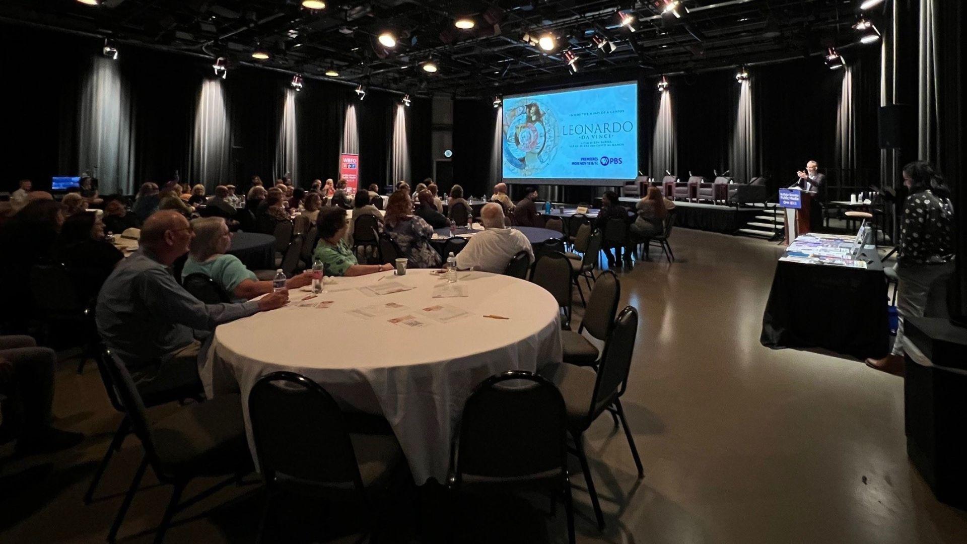 View of the audience for the LEONARDO screening event