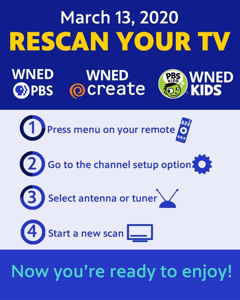 Rescan your TV March 13, 2020