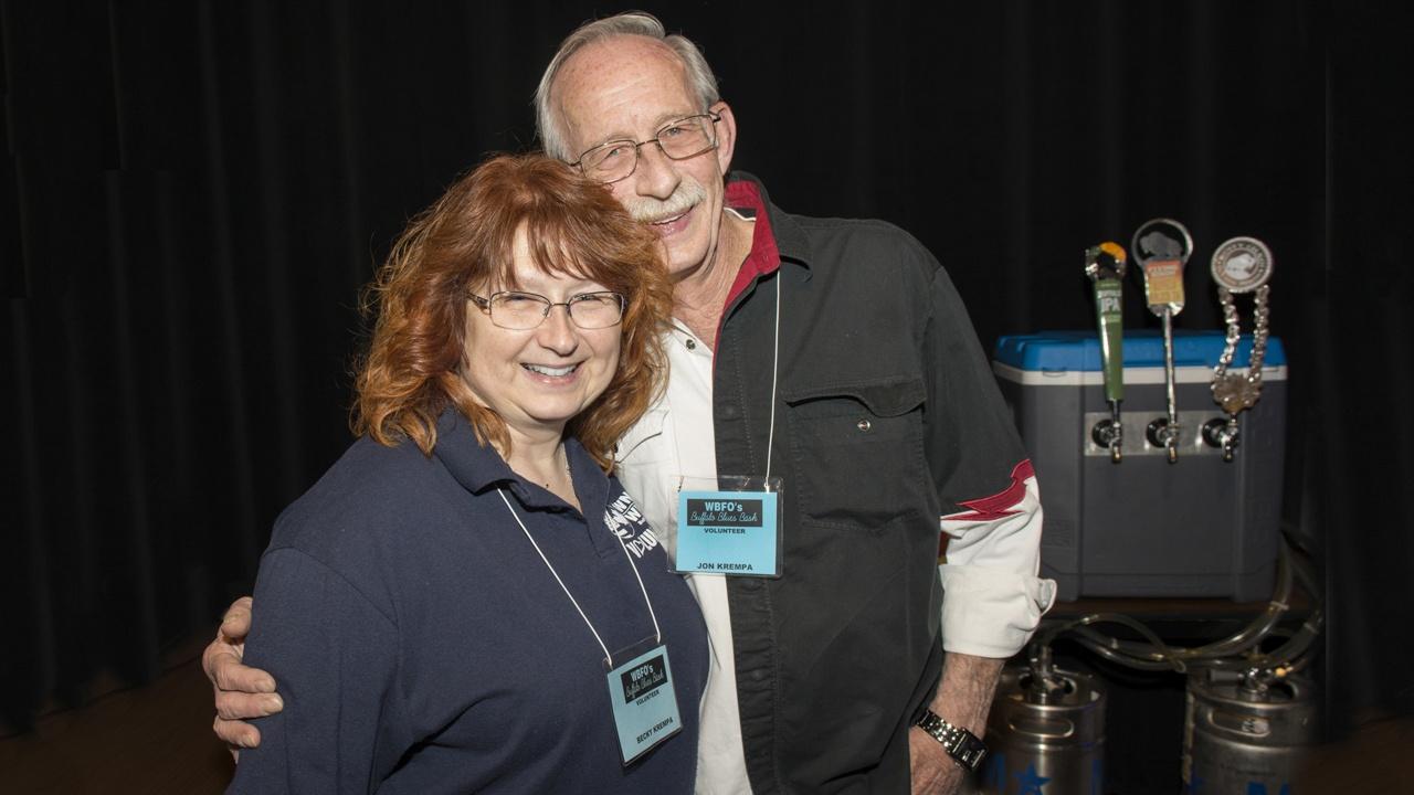 Volunteer bartenders at WBFO's Buffalo Blues Bash - WNED | WBFO has a thriving volunteer community who help make events like WBFO's Buffalo Blues Bash a success.