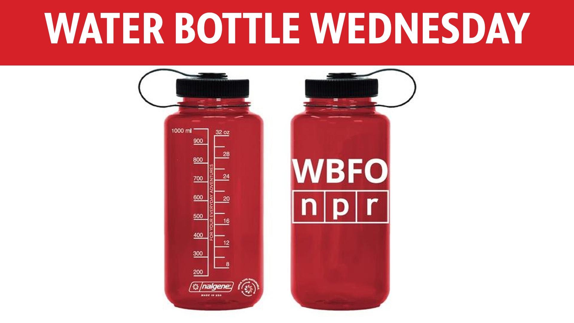 WBFO branded water bottle
