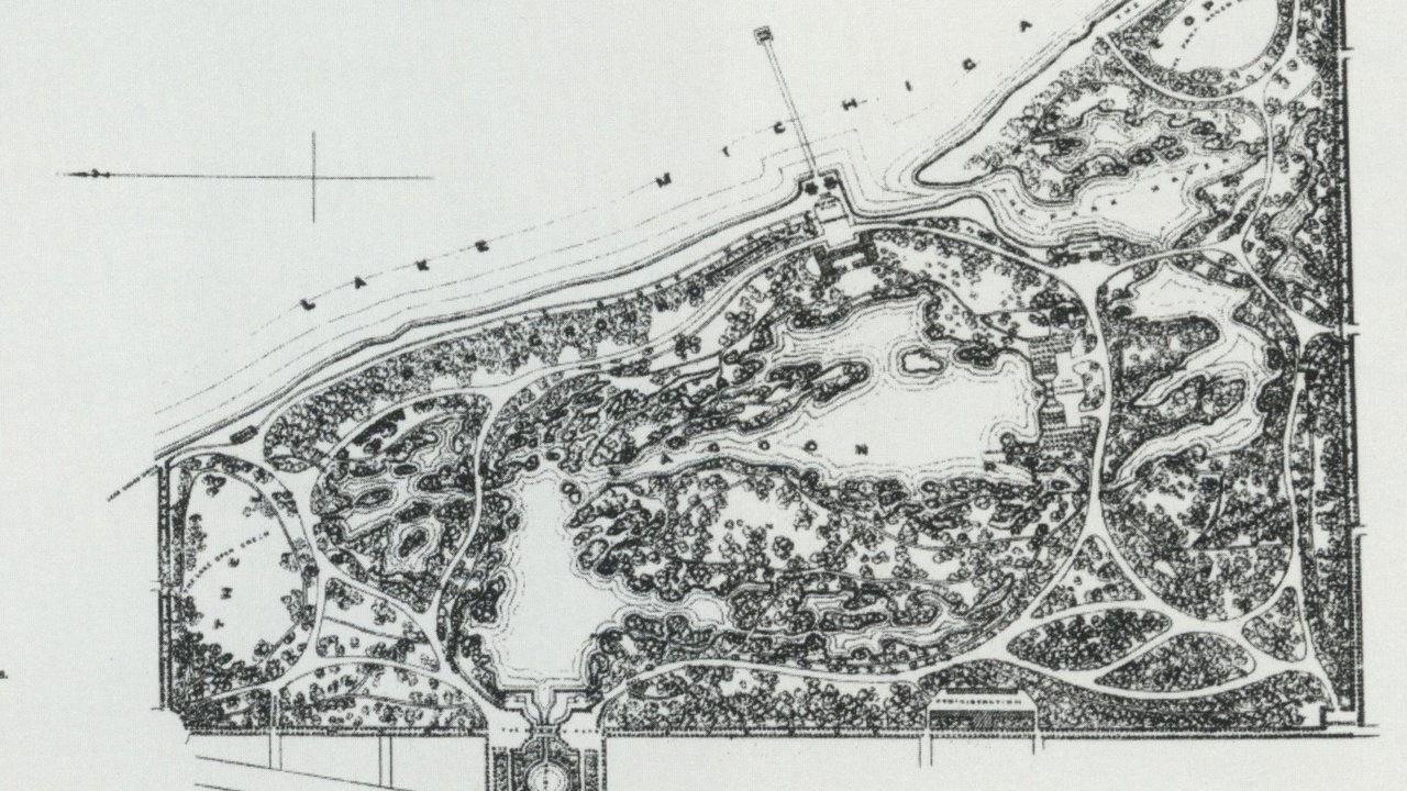 An early design for Chicago's park system.