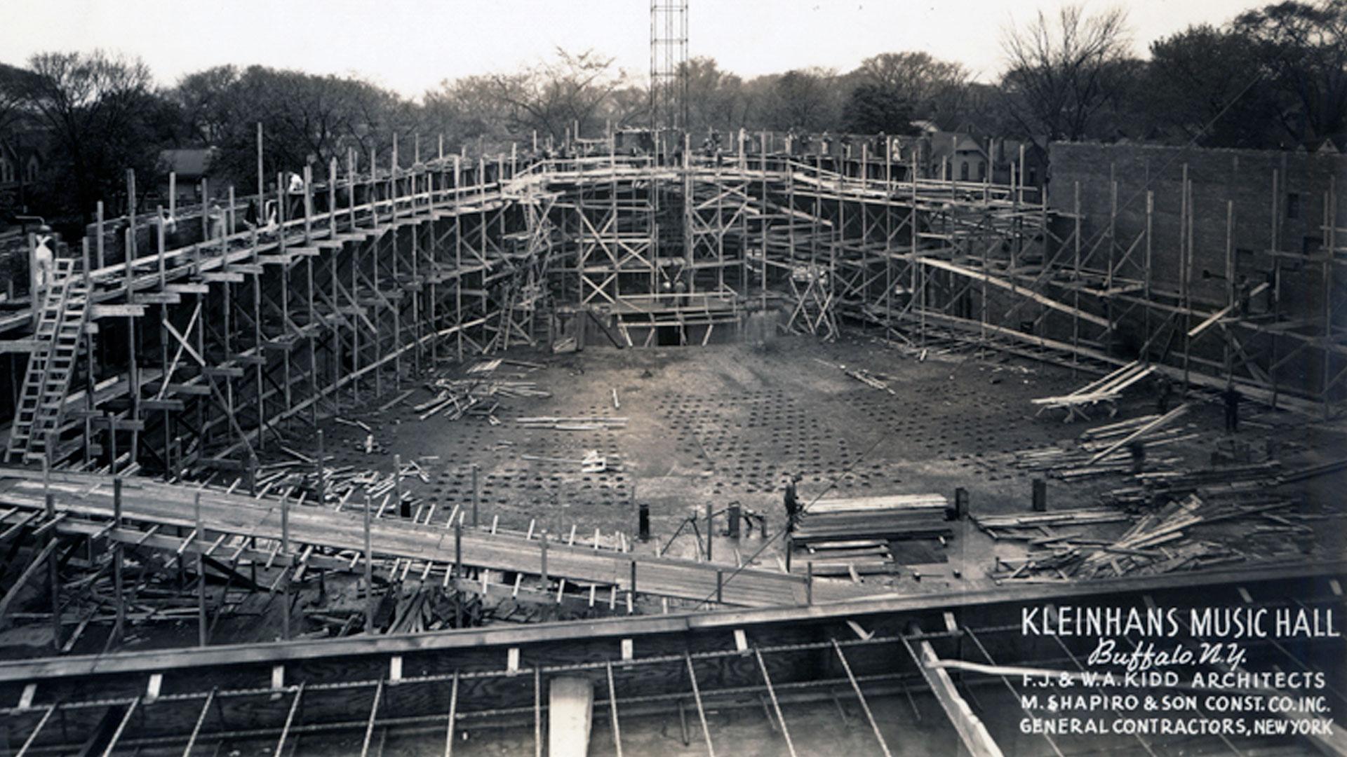 Kleinhans Music Hall under construction