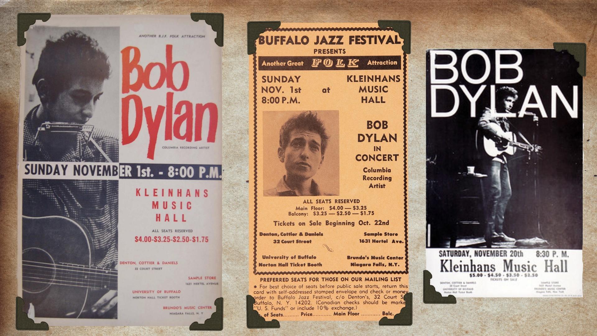Bob Dylan memorabilia from Kleinhans Music Hall Performance