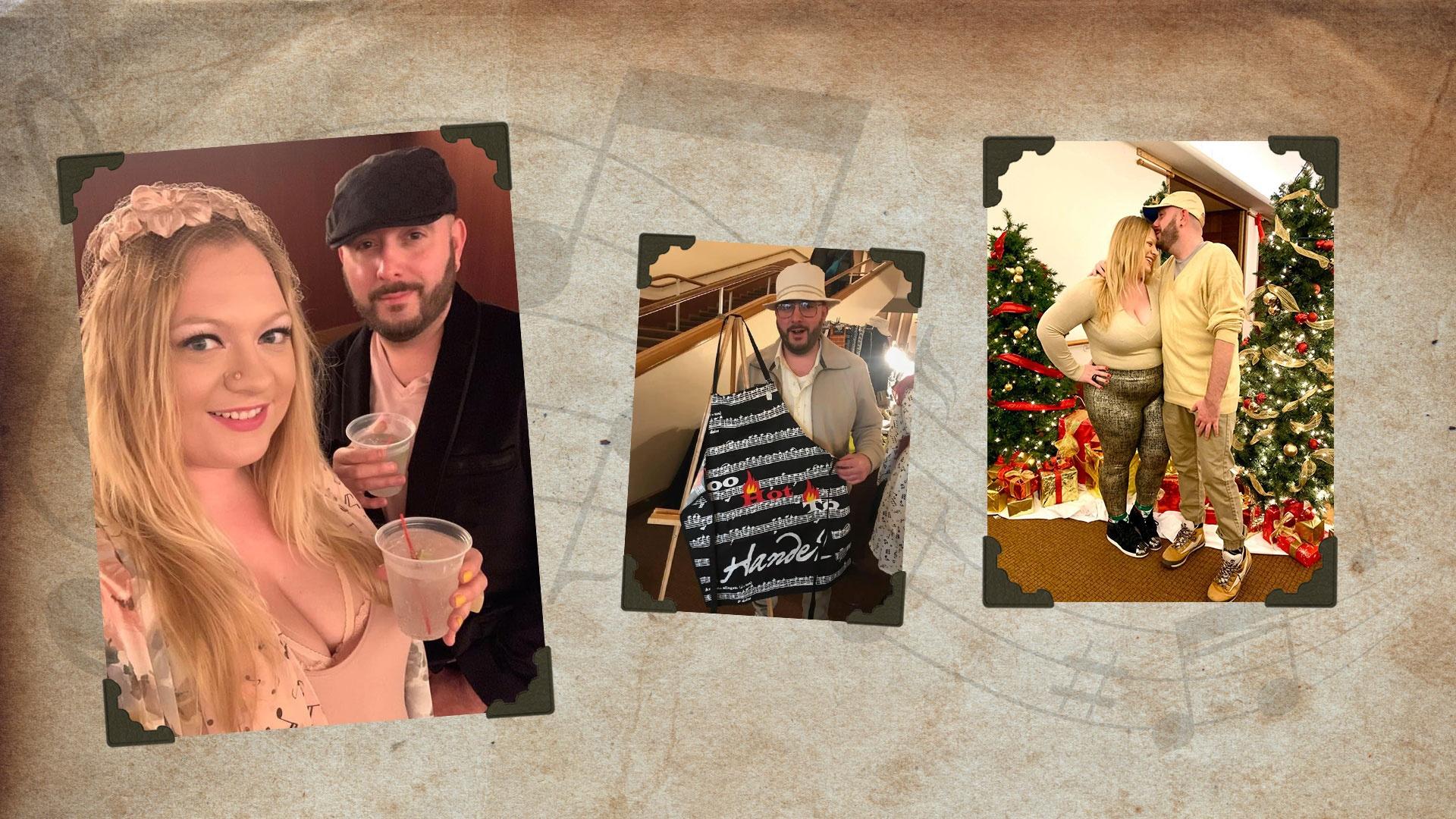 scrapbook with photos of Rebecca and her boyfriend attending the Holiday Pops concerts