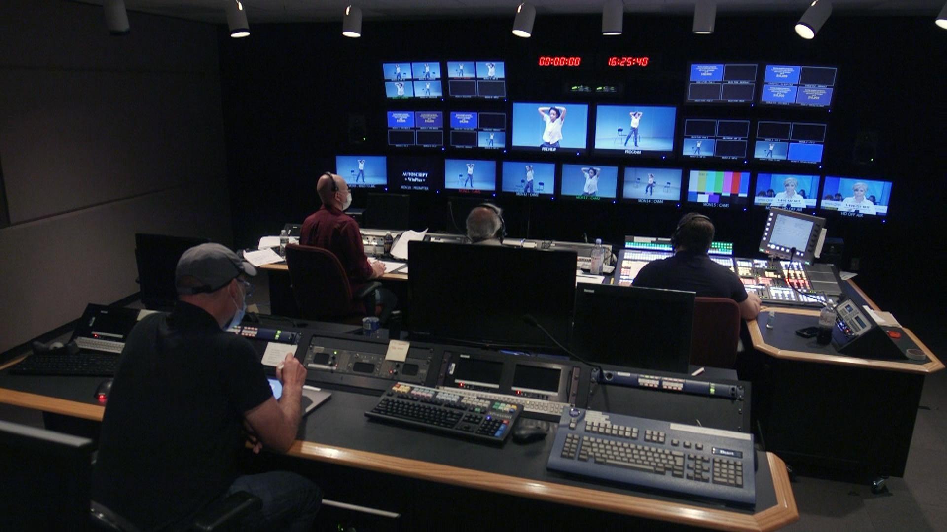 Crew working inside the WNED PBS Control Room