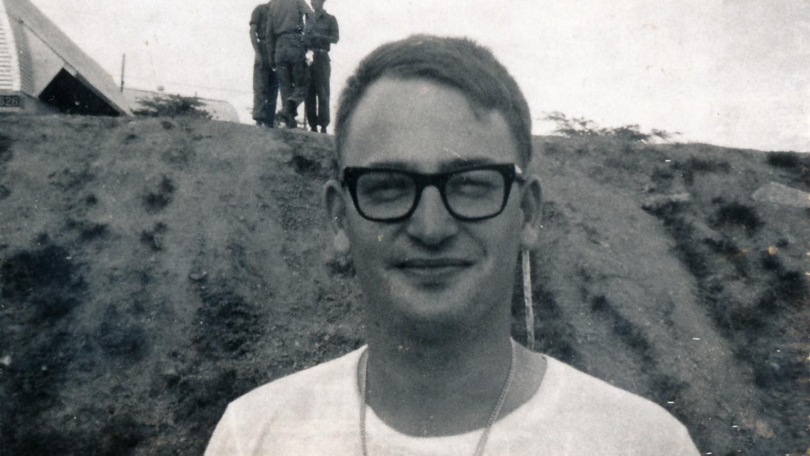 Sgt. Dominic Bilotta was stationed in several places across South Vietnam, but spent much of his time near the DMZ.  Here, he stops for a moment to pose for a picture to send home. 