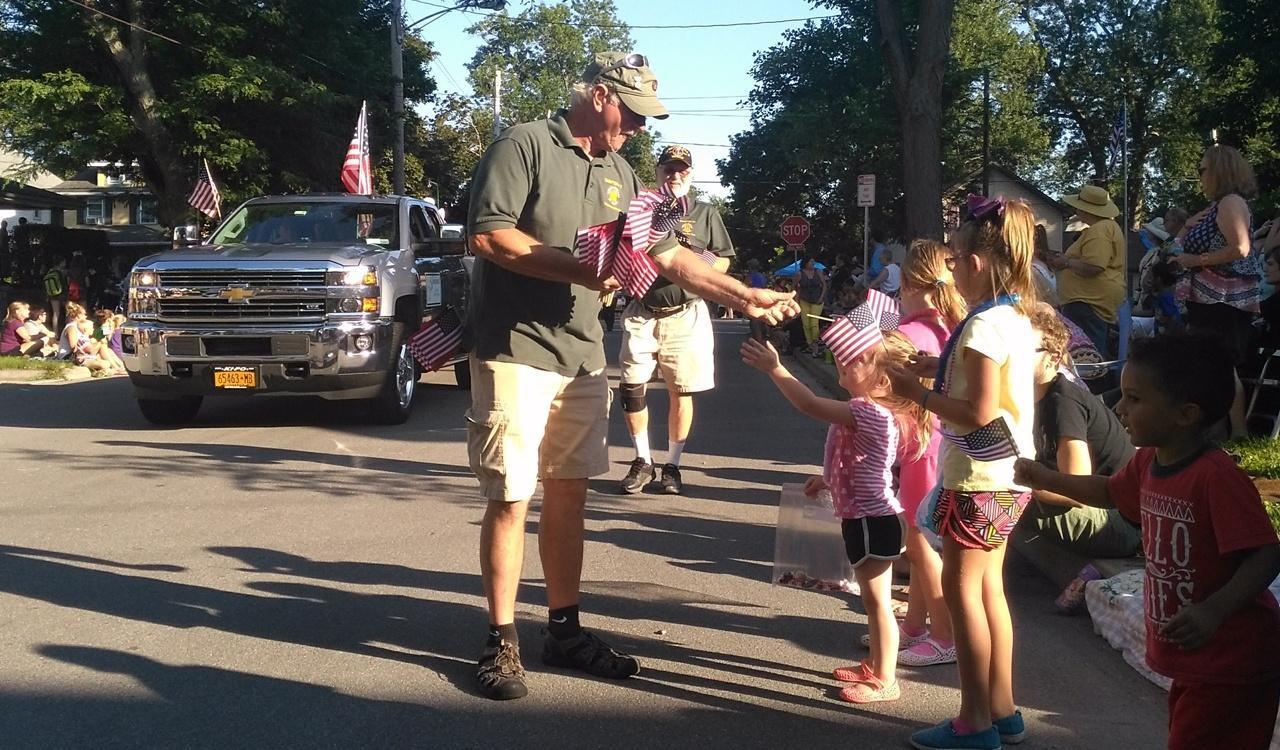 Vietnam veterans from Western New York’s Chapter 77 march in Tonawanda’s Canalfest parade.