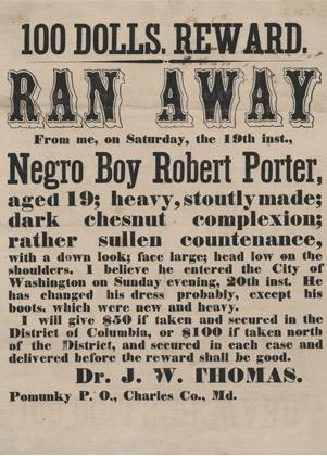 "Ran Away" newspaper article