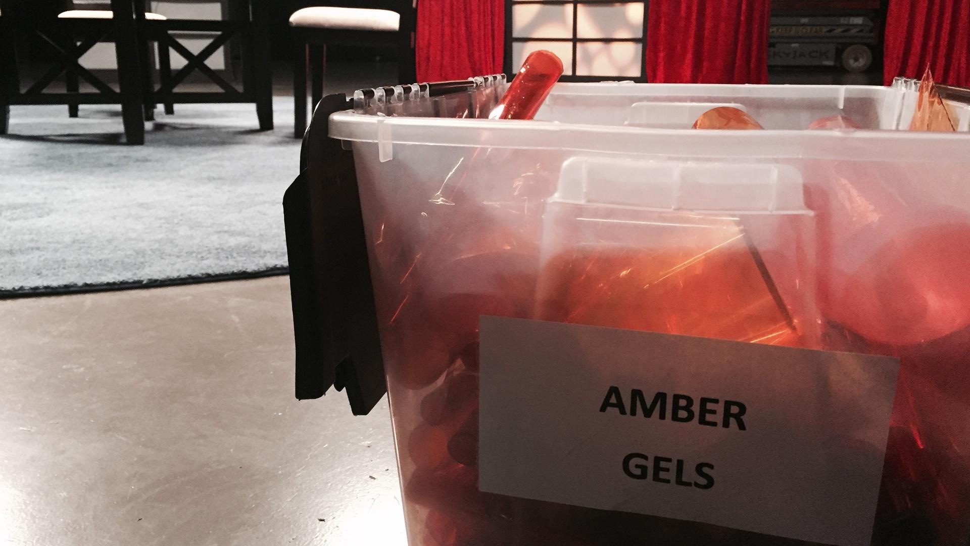 box of amber gels