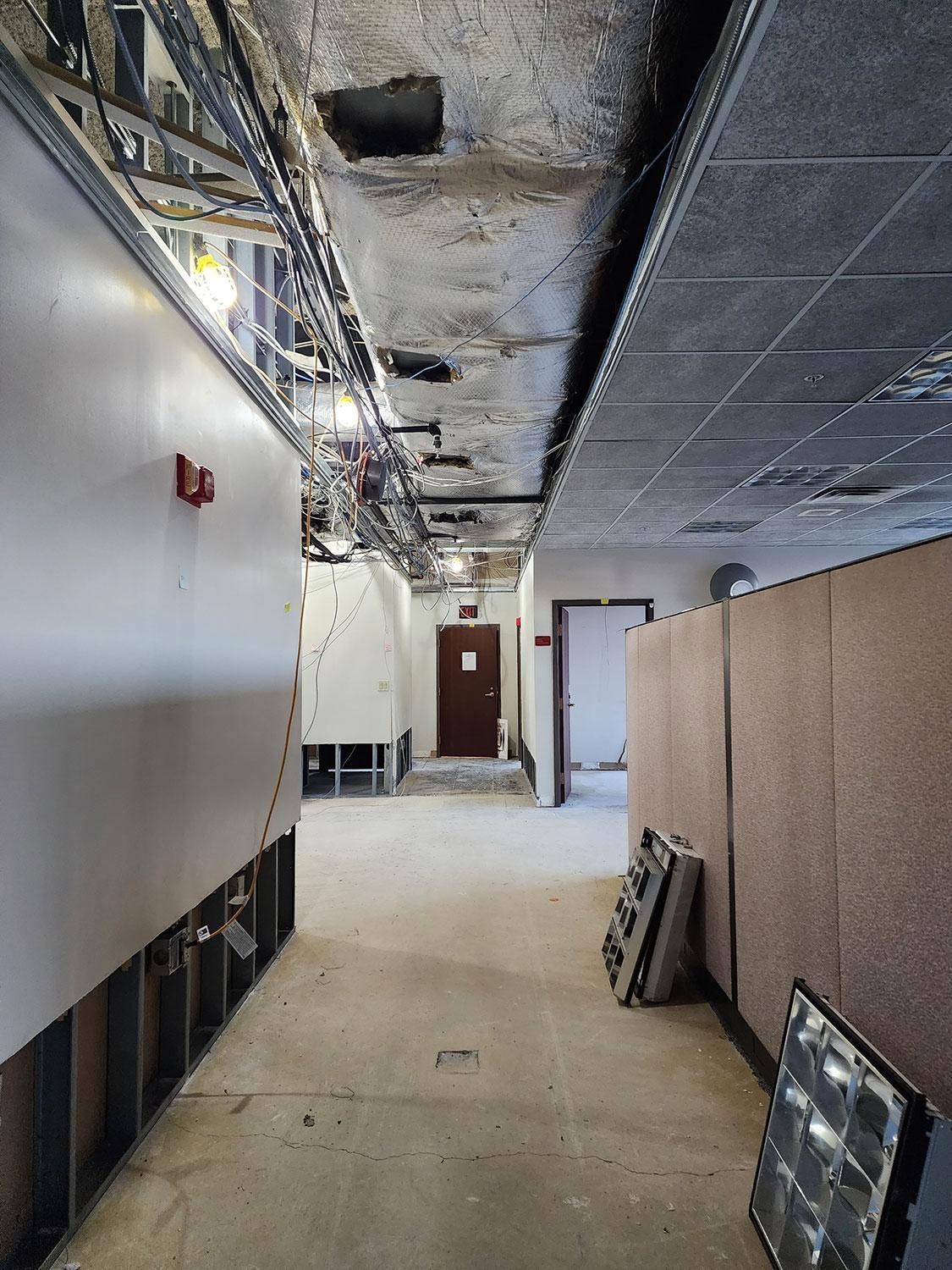 3rd floor ceiling, wall and floor removal in the Development department – March 15, 2023