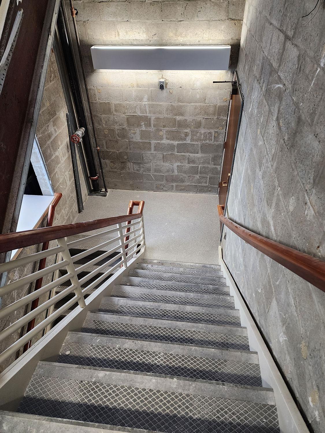 Wall and floor demolition in the Stairwell – March 15, 2023