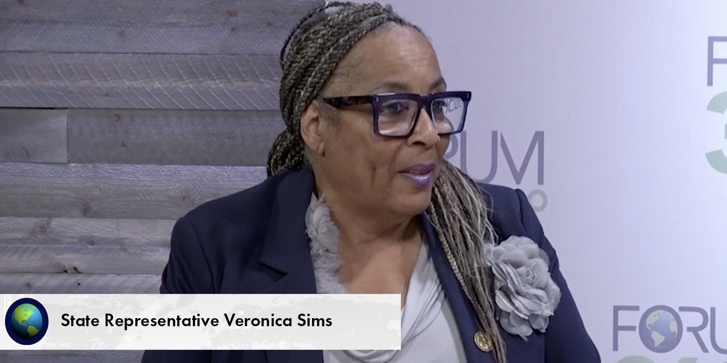 Representative Veronica Sims with FORUM 360 host Leia’ Love