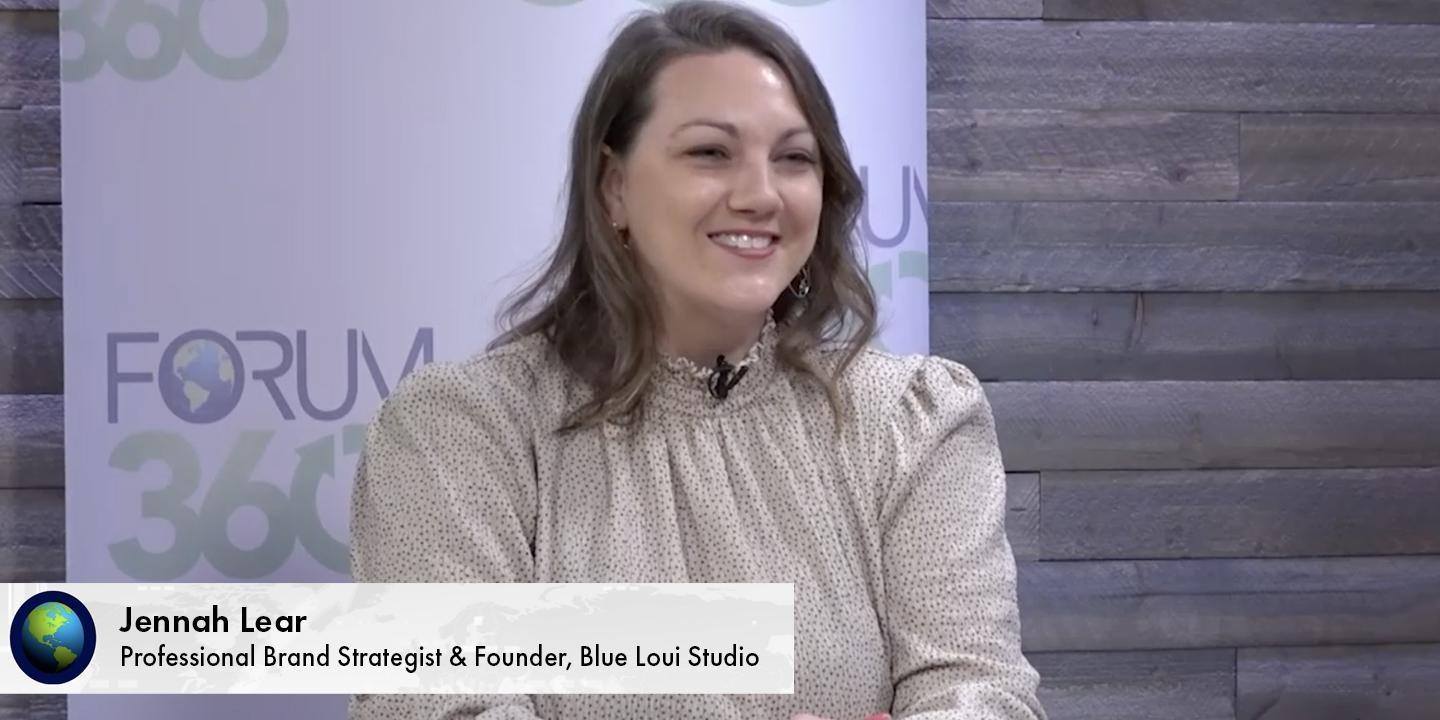 Jennah Lear, a professional brand strategist and the founder of Blue Loui Studio